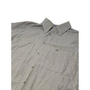 Pendleton Button Up Shirt‎ Size Large Short Sleeve Tan Black Check